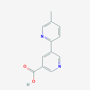 molecular formula C12H10N2O2 B11890059 5-Methyl-[2,3'-bipyridine]-5'-carboxylic acid CAS No. 1346686-72-3