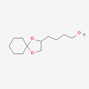 molecular formula C12H22O3 B11890073 4-(1,4-Dioxaspiro[4.5]dec-2-yl)butan-1-ol CAS No. 4994-41-6