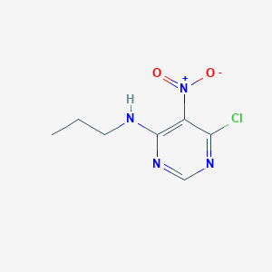 molecular formula C7H9ClN4O2 B11890173 6-chloro-5-nitro-N-propylpyrimidin-4-amine CAS No. 326831-74-7