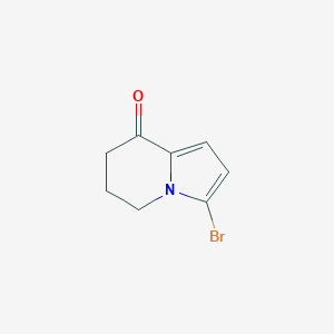 molecular formula C8H8BrNO B11890207 3-Bromo-6,7-dihydroindolizin-8(5H)-one 