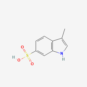 molecular formula C9H9NO3S B11890239 3-Methyl-1H-indole-6-sulfonic acid CAS No. 802834-18-0