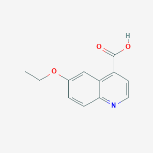 molecular formula C12H11NO3 B11890270 6-Ethoxyquinoline-4-carboxylic acid CAS No. 525-39-3