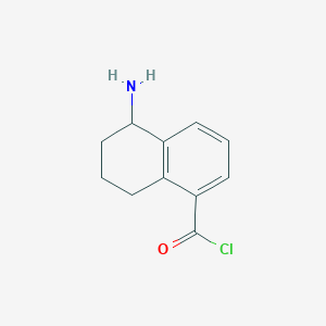 molecular formula C11H12ClNO B11890278 5-Amino-5,6,7,8-tetrahydronaphthalene-1-carbonyl chloride CAS No. 698343-70-3