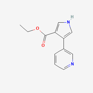 molecular formula C12H12N2O2 B11890280 Ethyl 4-(pyridin-3-yl)-1H-pyrrole-3-carboxylate CAS No. 1188024-84-1