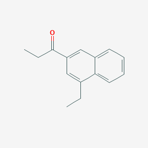 molecular formula C15H16O B11890306 1-(4-Ethylnaphthalen-2-yl)propan-1-one 