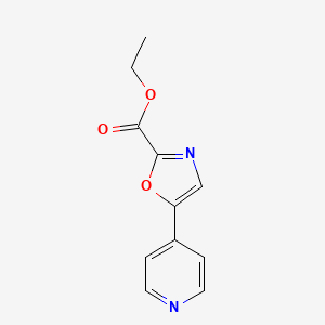 molecular formula C11H10N2O3 B11890361 Ethyl 5-(pyridin-4-yl)oxazole-2-carboxylate 