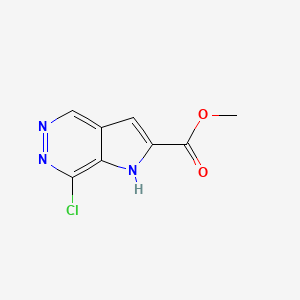 molecular formula C8H6ClN3O2 B11890367 Methyl 7-chloro-1H-pyrrolo[2,3-d]pyridazine-2-carboxylate 