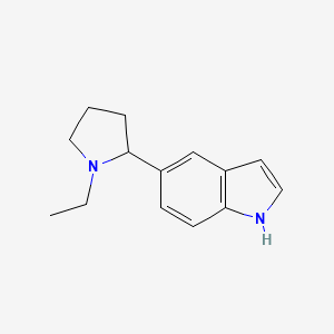 molecular formula C14H18N2 B11890370 5-(1-Ethylpyrrolidin-2-yl)-1H-indole 