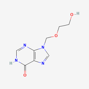 molecular formula C8H10N4O3 B11890486 9-((2-Hydroxyethoxy)methyl)hypoxanthine CAS No. 91897-95-9