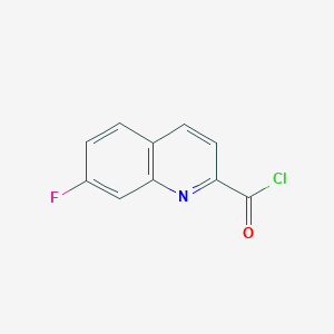 molecular formula C10H5ClFNO B11890488 7-Fluoroquinoline-2-carbonyl chloride CAS No. 497959-11-2