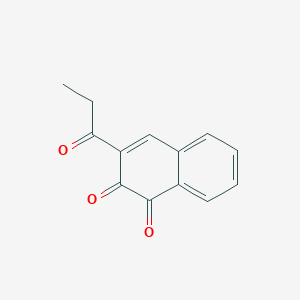 molecular formula C13H10O3 B11890497 3-Propanoylnaphthalene-1,2-dione CAS No. 89509-94-4