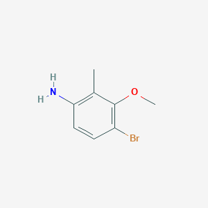 molecular formula C8H10BrNO B11890503 4-Bromo-3-methoxy-2-methylaniline 