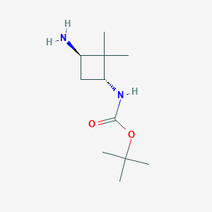 molecular formula C11H22N2O2 B11890515 tert-butyl ((1R,3R)-3-amino-2,2-dimethylcyclobutyl)carbamate 