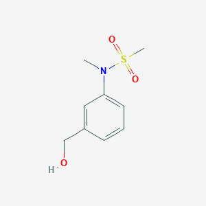 molecular formula C9H13NO3S B11890541 N-(3-(Hydroxymethyl)phenyl)-N-methylmethanesulfonamide 