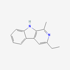 molecular formula C14H14N2 B11890572 3-Ethyl-1-methyl-9H-pyrido[3,4-B]indole 