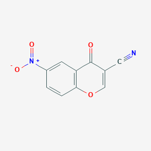 molecular formula C10H4N2O4 B11890605 6-Nitro-4-oxo-4H-chromene-3-carbonitrile CAS No. 50743-36-7