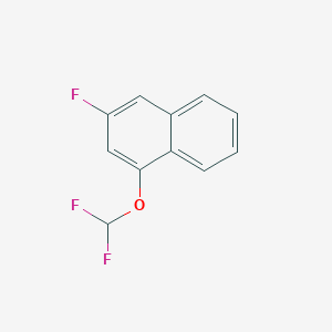 molecular formula C11H7F3O B11890655 1-(Difluoromethoxy)-3-fluoronaphthalene 