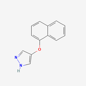 molecular formula C13H10N2O B11890676 4-(Naphthalen-1-yloxy)-1H-pyrazole 