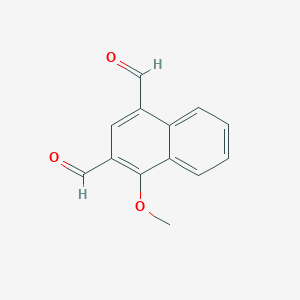 molecular formula C13H10O3 B11890685 4-Methoxynaphthalene-1,3-dicarbaldehyde CAS No. 668465-58-5