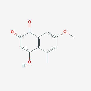 molecular formula C12H10O4 B11890708 4-Hydroxy-7-methoxy-5-methylnaphthalene-1,2-dione CAS No. 78239-27-7