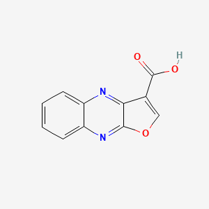 molecular formula C11H6N2O3 B11890712 Furo[2,3-b]quinoxaline-3-carboxylic acid CAS No. 80602-20-6