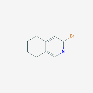 molecular formula C9H10BrN B11890734 3-Bromo-5,6,7,8-tetrahydroisoquinoline 