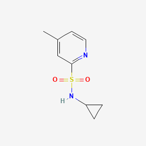 molecular formula C9H12N2O2S B11890740 N-cyclopropyl-4-methylpyridine-2-sulfonamide 