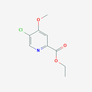 molecular formula C9H10ClNO3 B11890785 Ethyl 5-chloro-4-methoxypicolinate 