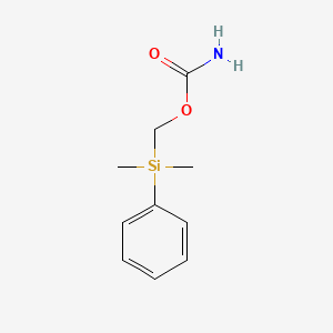 molecular formula C10H15NO2Si B11890797 Carbamic acid, (dimethylphenylsilyl)methyl ester CAS No. 5356-93-4