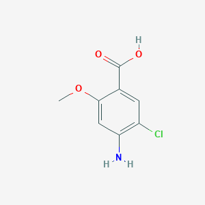 molecular formula C8H8ClNO3 B118909 4-氨基-5-氯-2-甲氧基苯甲酸 CAS No. 7206-70-4
