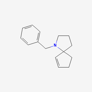 molecular formula C15H19N B11890904 1-Benzyl-1-azaspiro[4.4]non-6-ene CAS No. 78877-19-7