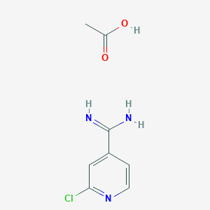 molecular formula C8H10ClN3O2 B11891004 2-Chloroisonicotinimidamide acetate CAS No. 1253792-37-8