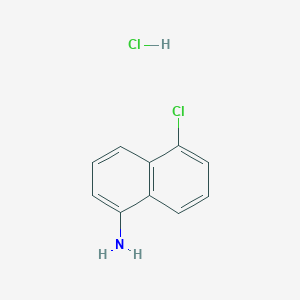molecular formula C10H9Cl2N B11891223 5-Chloronaphthalen-1-amine hydrochloride 