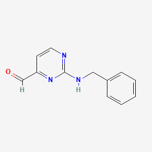 molecular formula C12H11N3O B11891257 2-(Benzylamino)pyrimidine-4-carbaldehyde CAS No. 1260838-37-6
