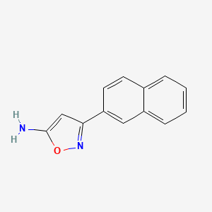 molecular formula C13H10N2O B11891265 3-Naphthalen-2-YL-isoxazol-5-ylamine CAS No. 334709-78-3