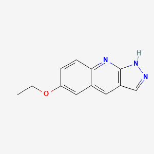 molecular formula C12H11N3O B11891331 6-Ethoxy-1h-pyrazolo[3,4-b]quinoline 