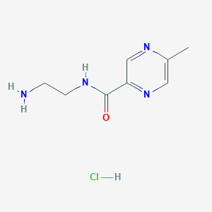 molecular formula C8H13ClN4O B11891413 N-(2-Aminoethyl)-5-methylpyrazine-2-carboxamide hydrochloride 