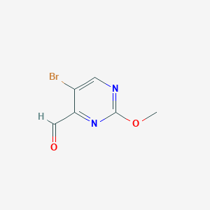 molecular formula C6H5BrN2O2 B11891440 5-Bromo-2-methoxypyrimidine-4-carbaldehyde CAS No. 1260883-25-7