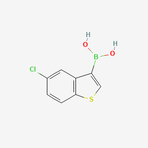 molecular formula C8H6BClO2S B11891515 (5-Chlorobenzo[b]thiophen-3-yl)boronic acid CAS No. 1450835-26-3