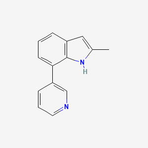 molecular formula C14H12N2 B11891524 2-Methyl-7-(pyridin-3-yl)-1H-indole CAS No. 919119-77-0