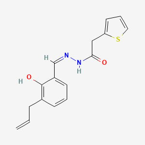 molecular formula C16H16N2O2S B1189160 N'-(3-allyl-2-hydroxybenzylidene)-2-(2-thienyl)acetohydrazide 