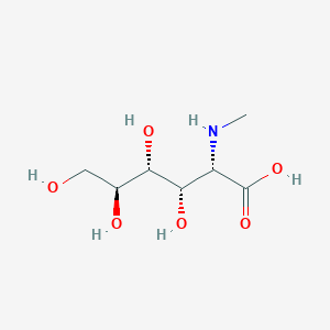 molecular formula C7H15NO6 B11891642 2-methylamino-2-deoxy-L-gluconic acid 