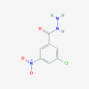 molecular formula C7H6ClN3O3 B11891646 3-Chloro-5-nitrobenzohydrazide CAS No. 183244-15-7