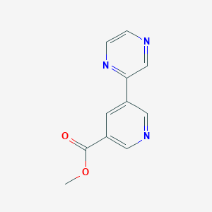 molecular formula C11H9N3O2 B11891699 Methyl 5-(pyrazin-2-yl)nicotinate CAS No. 1346687-23-7
