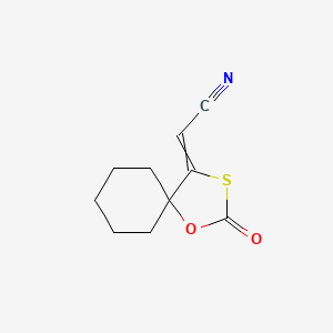 molecular formula C10H11NO2S B11891814 (2-Oxo-1-oxa-3-thiaspiro[4.5]decan-4-ylidene)acetonitrile CAS No. 138352-21-3