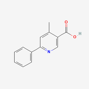molecular formula C13H11NO2 B11891851 4-Methyl-6-phenylnicotinic acid CAS No. 29051-45-4