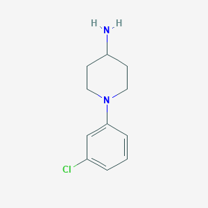 molecular formula C11H15ClN2 B11891893 1-(3-Chloro-phenyl)-piperidin-4-ylamine 
