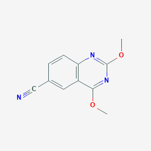 molecular formula C11H9N3O2 B11891905 2,4-Dimethoxyquinazoline-6-carbonitrile 