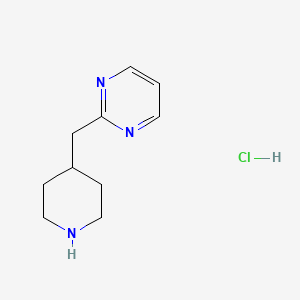 molecular formula C10H16ClN3 B11891906 2-(Piperidin-4-ylmethyl)pyrimidine hydrochloride 