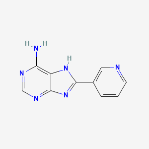 molecular formula C10H8N6 B11891952 8-(Pyridin-3-yl)-7H-purin-6-amine CAS No. 918537-07-2
